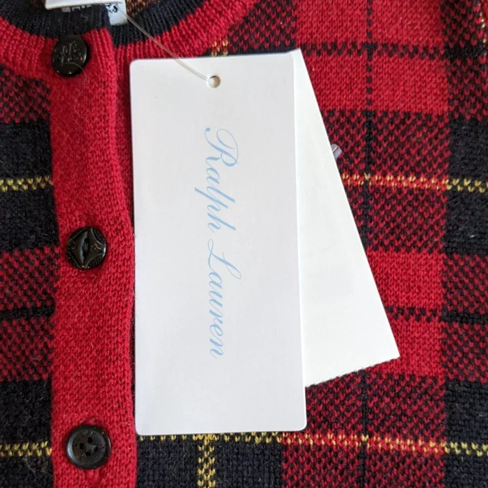 Ralph Lauren Baby Wool Plaid Cardigan